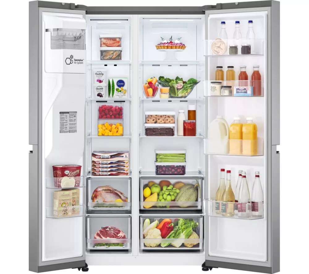 LG UVNano GSLD80PZRD American-Style Smart Fridge Freezer - Shiny Steel
