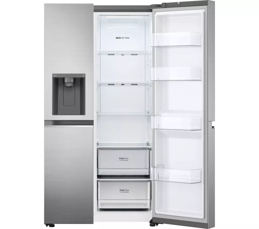 LG UVNano GSLD80PZRD American-Style Smart Fridge Freezer - Shiny Steel