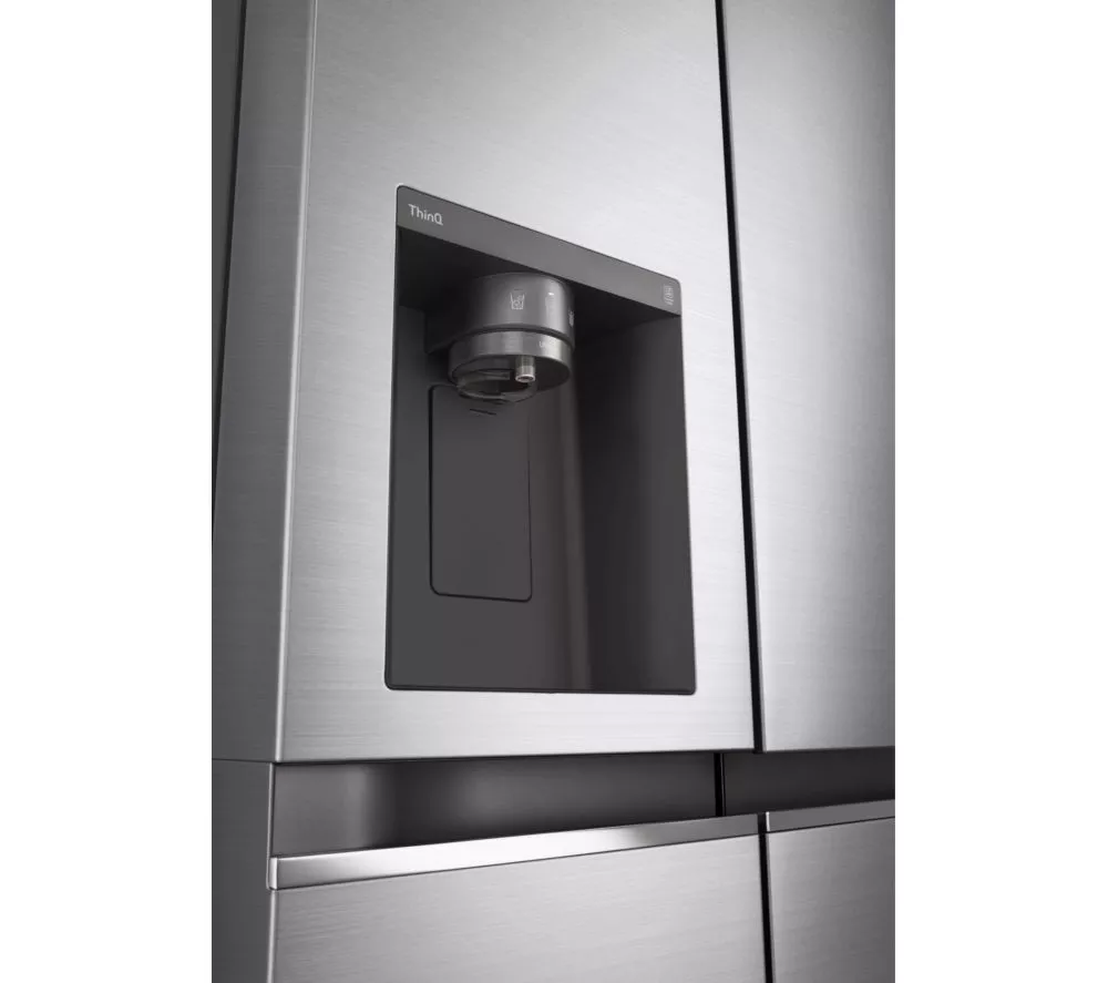 LG UVNano GSLD80PZRD American-Style Smart Fridge Freezer - Shiny Steel