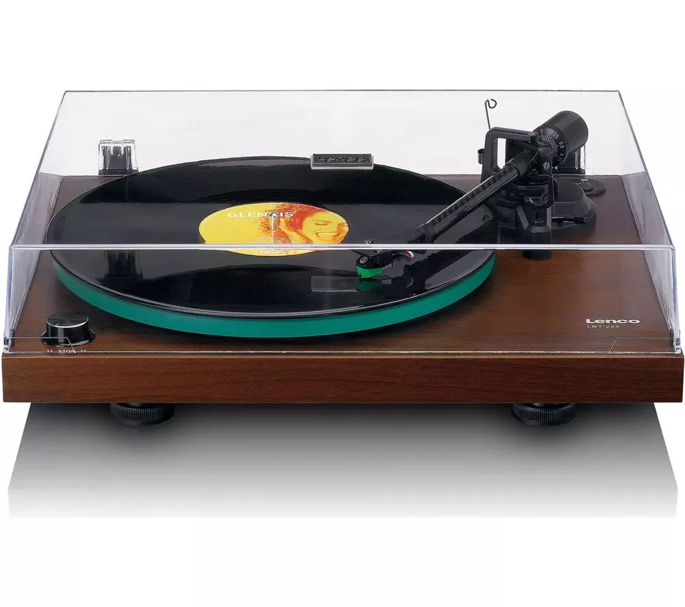 LENCO LBT-225 Belt Drive Bluetooth Turntable - Walnut