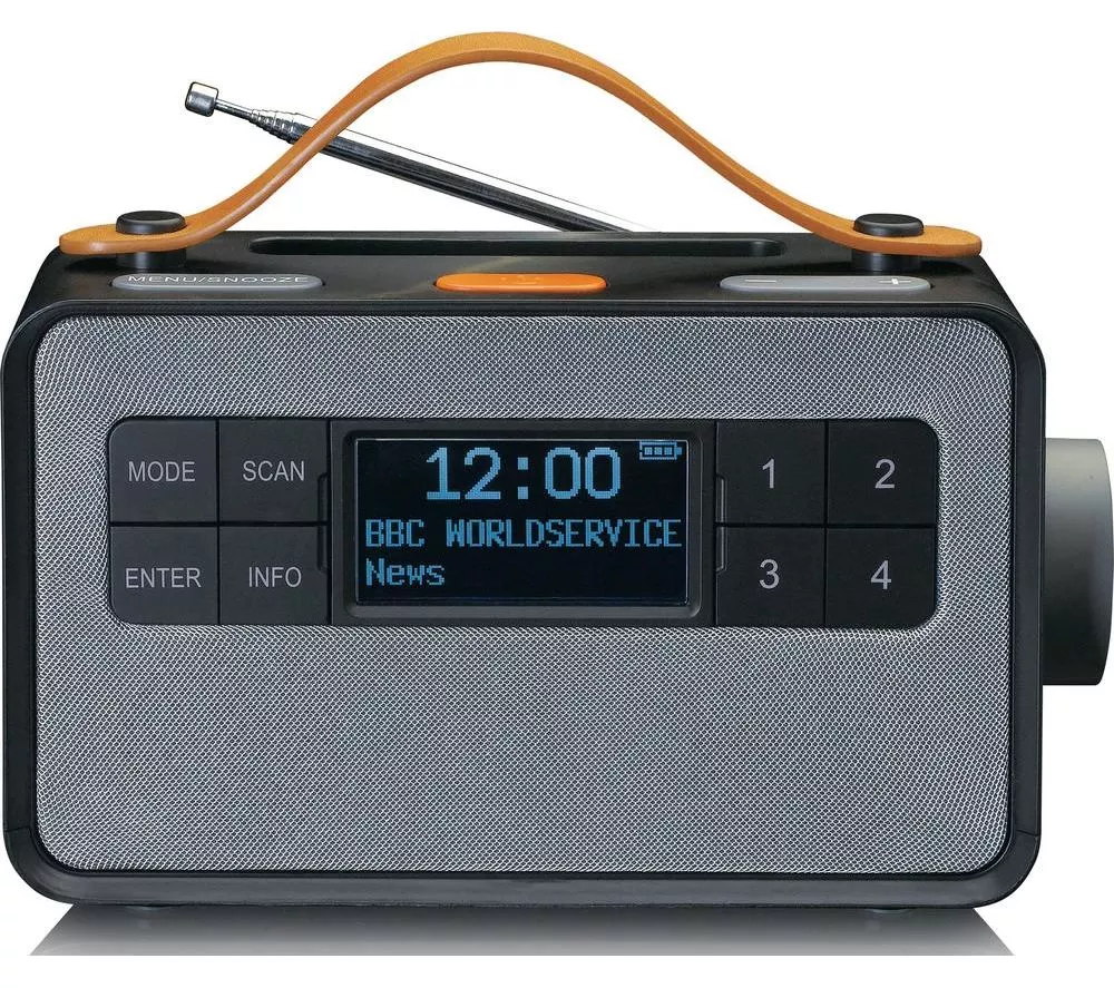 LENCO Senior PDR-065 Portable DAB+ FM Smart Bluetooth Clock Radio - Black
