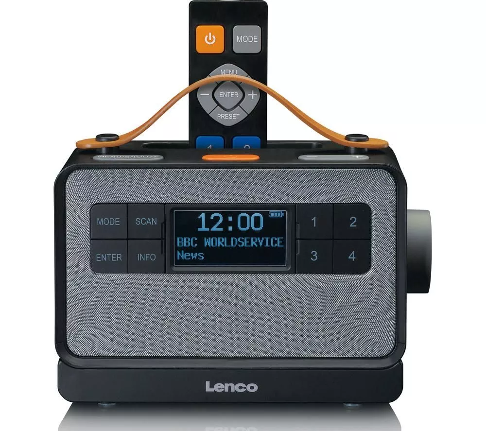 LENCO Senior PDR-065 Portable DAB+ FM Smart Bluetooth Clock Radio - Black