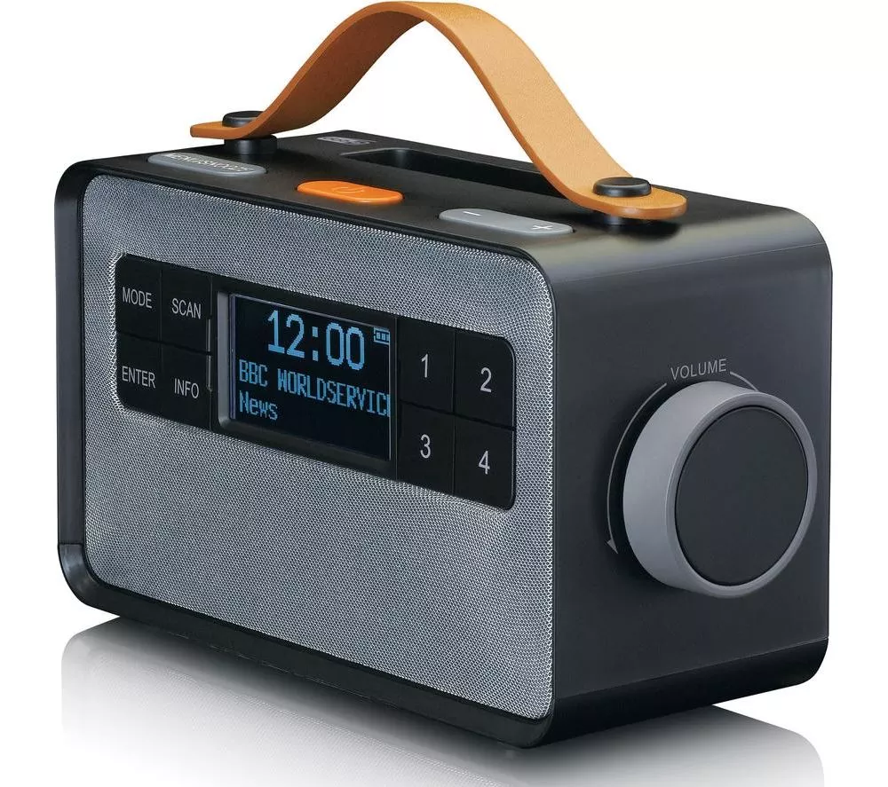 LENCO Senior PDR-065 Portable DAB+ FM Smart Bluetooth Clock Radio - Black