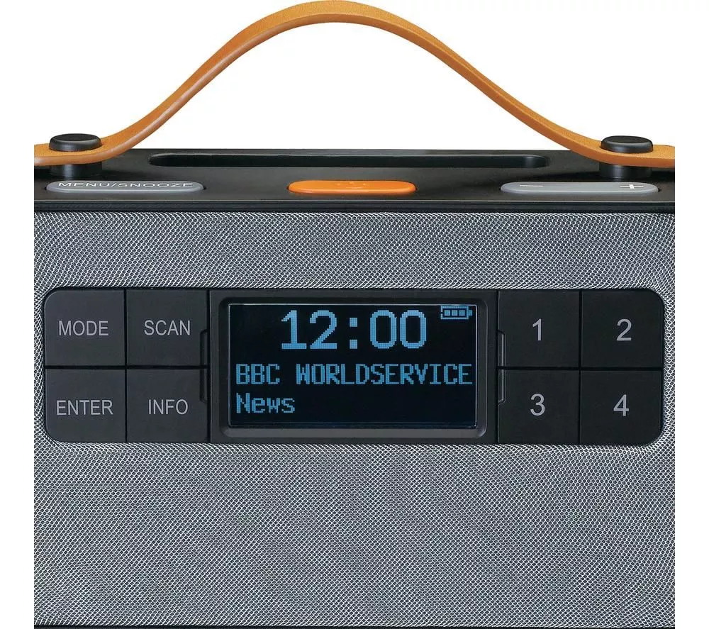 LENCO Senior PDR-065 Portable DAB+ FM Smart Bluetooth Clock Radio - Black