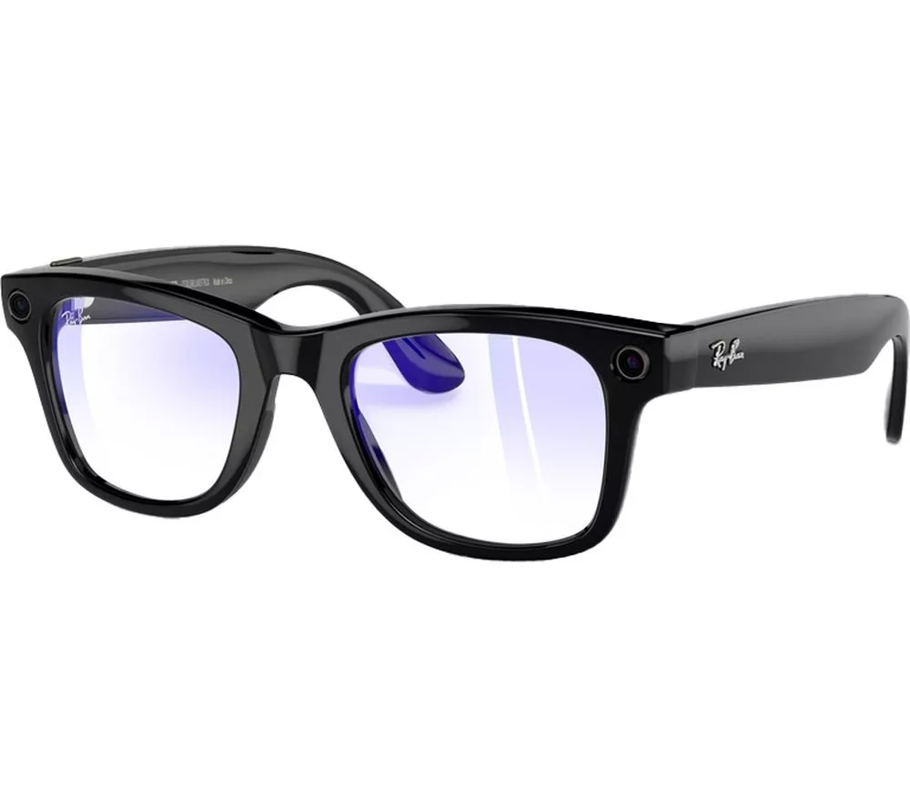 RAY-BAN Meta Wayfarer (Standard) Smart Glasses - Shiny Black Clear