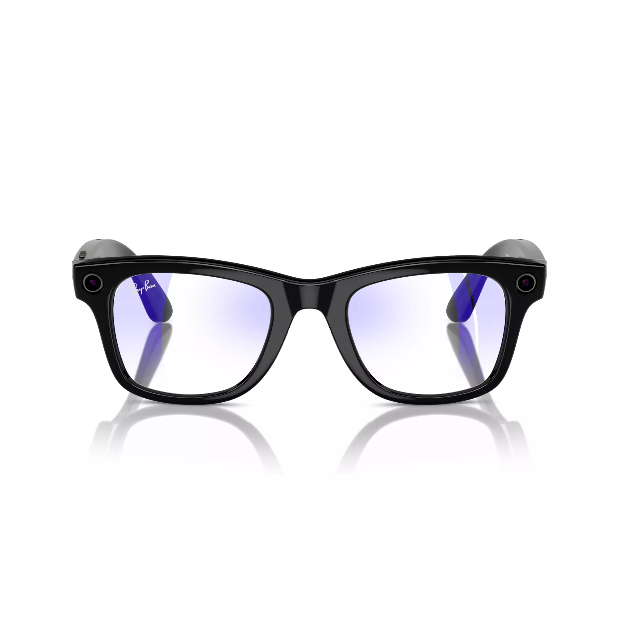 RAY-BAN Meta Wayfarer (Standard) Smart Glasses - Shiny Black Clear