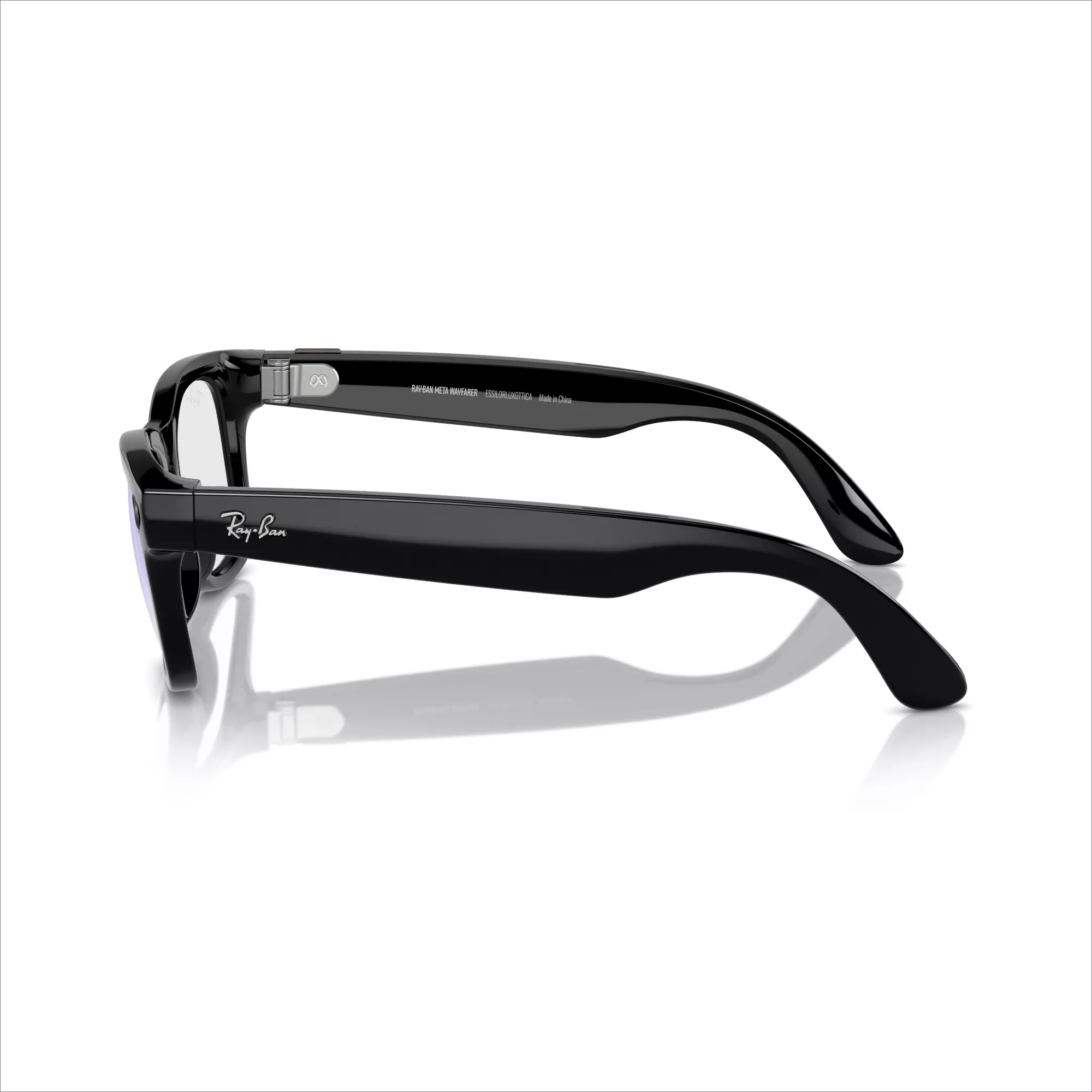RAY-BAN Meta Wayfarer (Standard) Smart Glasses - Shiny Black Clear