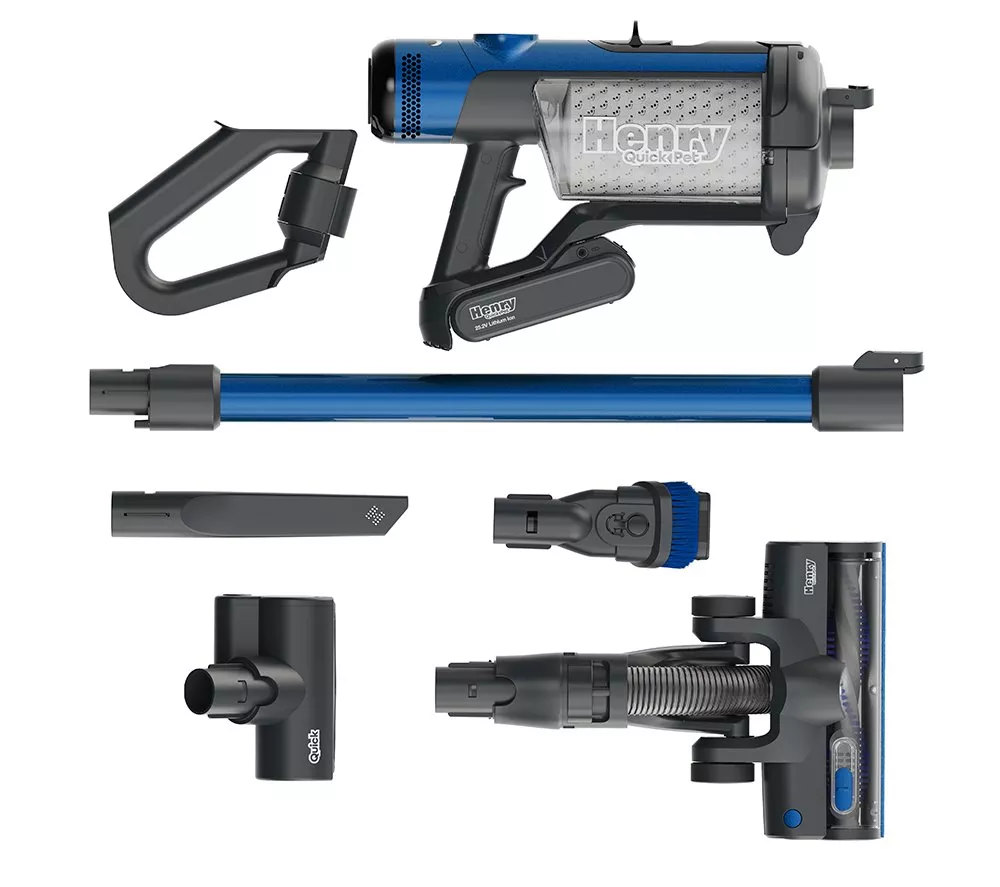NUMATIC Henry Quick Pet Cordless Vacuum Cleaner - Blue
