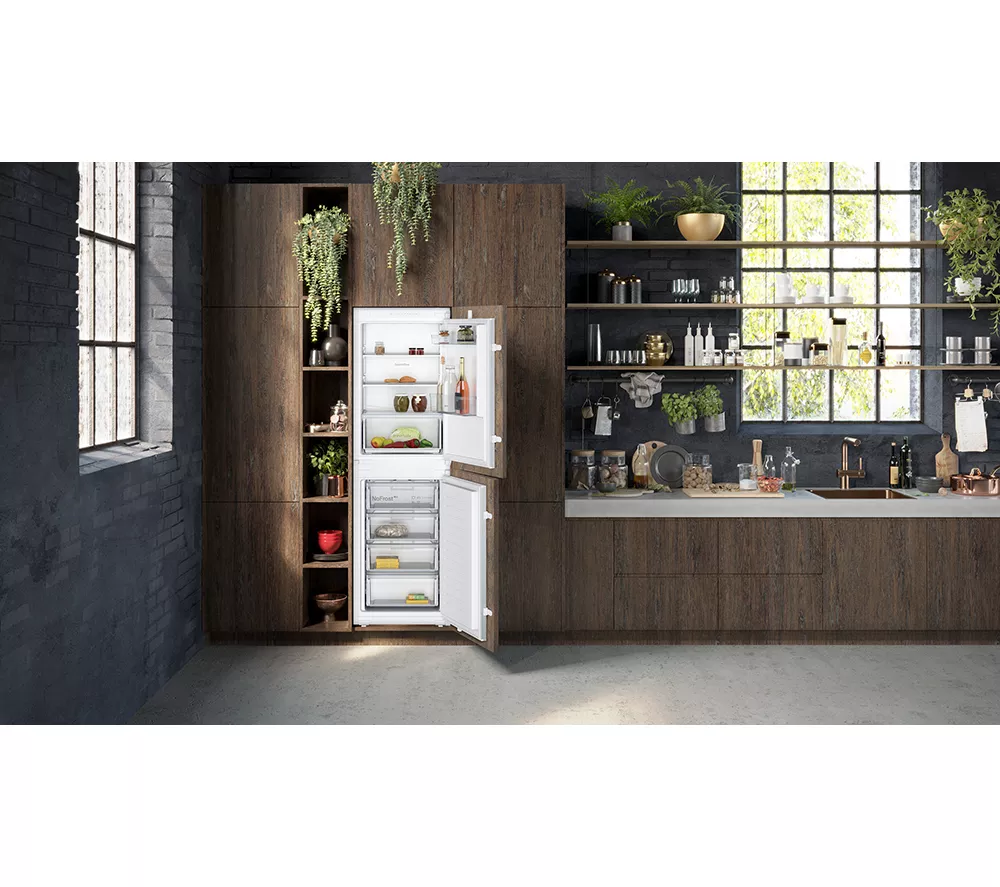 NEFF N30 KI7851SE0G Integrated 50 50 Fridge Freezer - Sliding Hinge