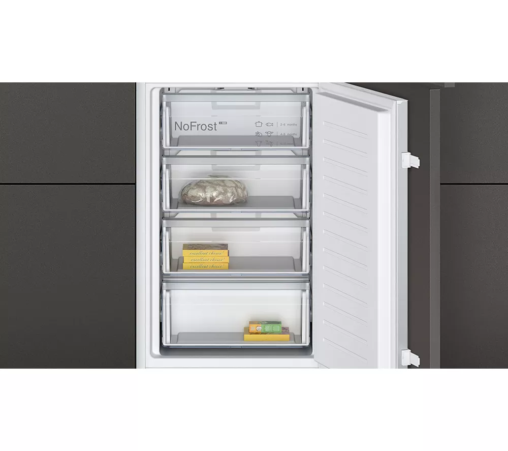 NEFF N30 KI7851SE0G Integrated 50 50 Fridge Freezer - Sliding Hinge