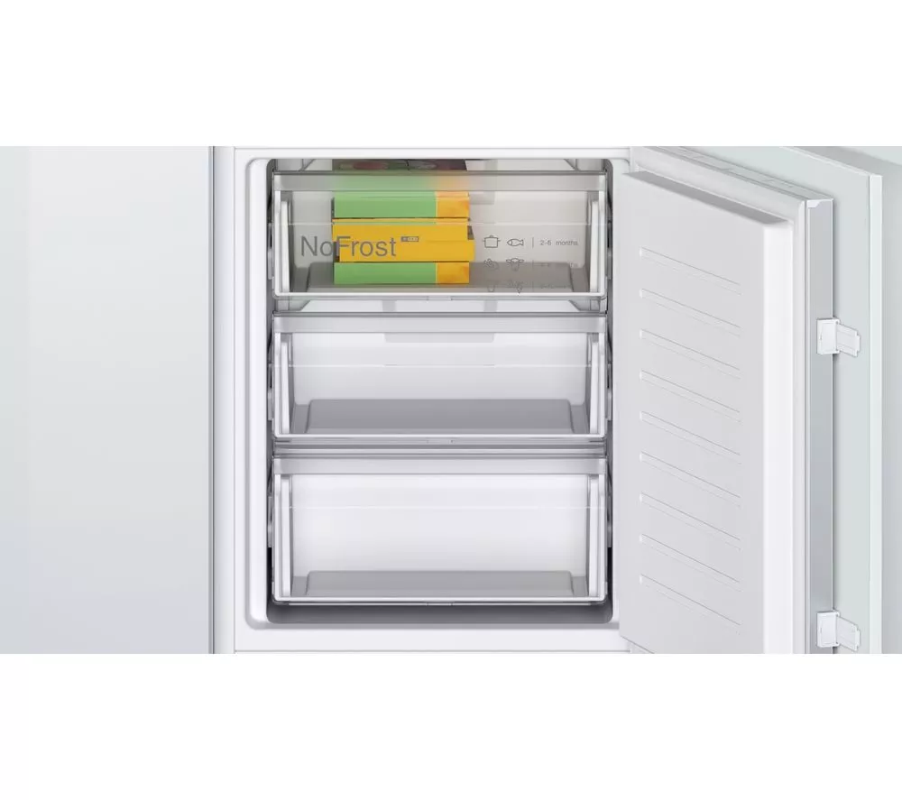 BOSCH Series 2 KIN86NSE0G Integrated 60 40 Fridge Freezer - Sliding Hinge