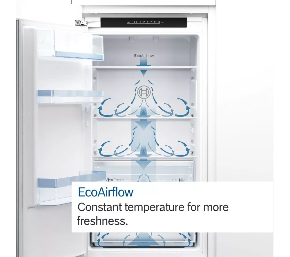 BOSCH Series 2 KIN86NSE0G Integrated 60 40 Fridge Freezer - Sliding Hinge