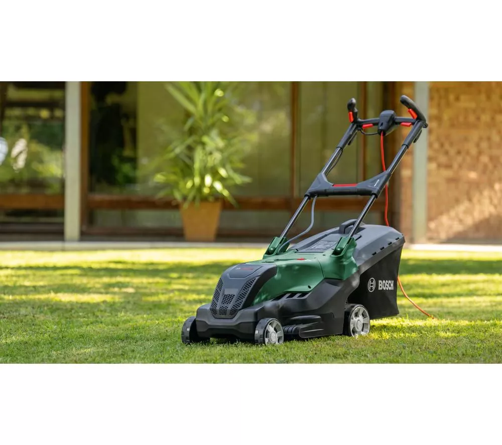 BOSCH AdvancedRotak 650 Corded Rotary Lawn Mower - Black & Green