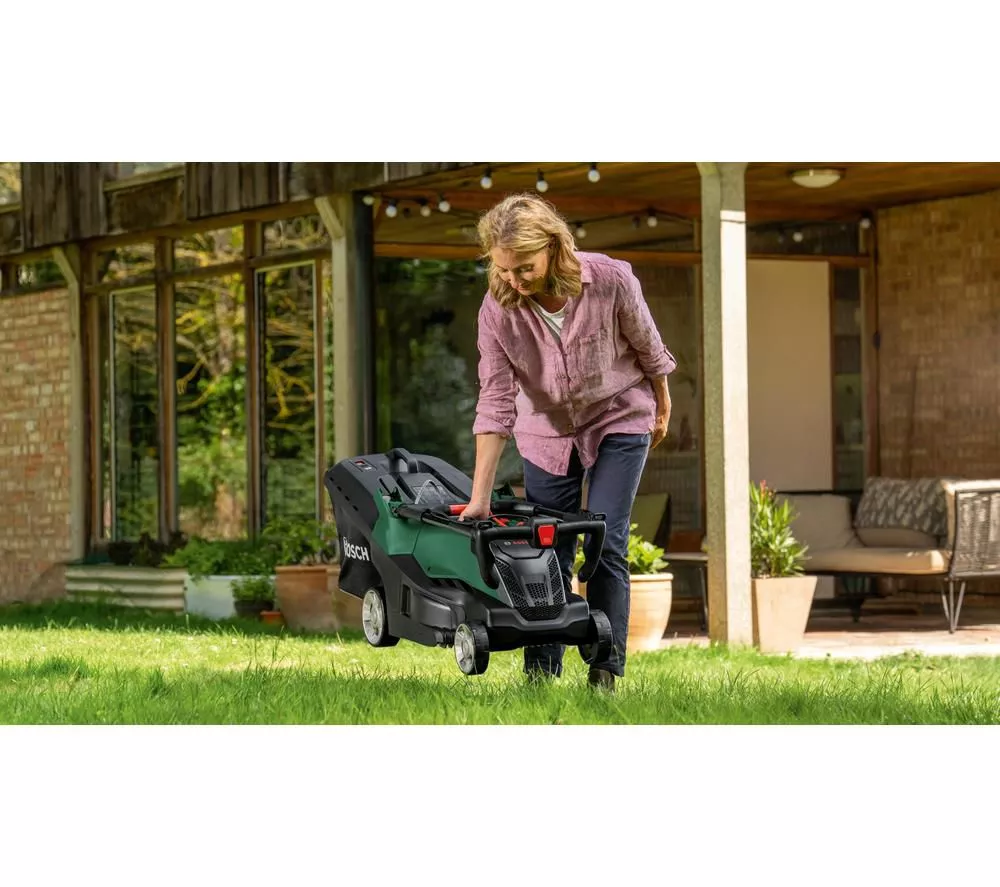 BOSCH AdvancedRotak 650 Corded Rotary Lawn Mower - Black & Green