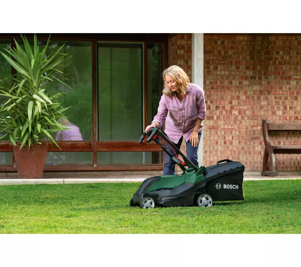 BOSCH AdvancedRotak 650 Corded Rotary Lawn Mower - Black & Green