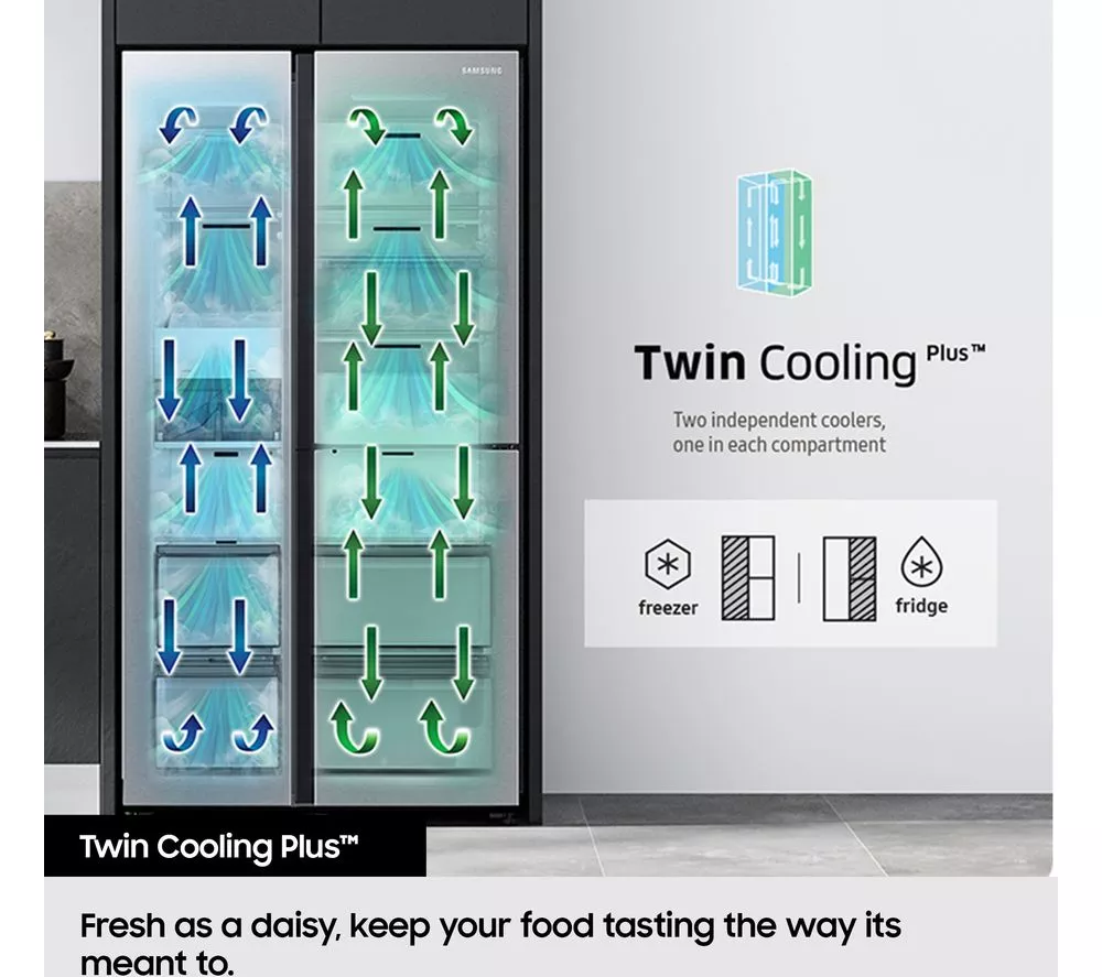 SAMSUNG Series 7 SpaceMax RS68CG883DB1EU American-Style Smart Fridge Freezer - Black