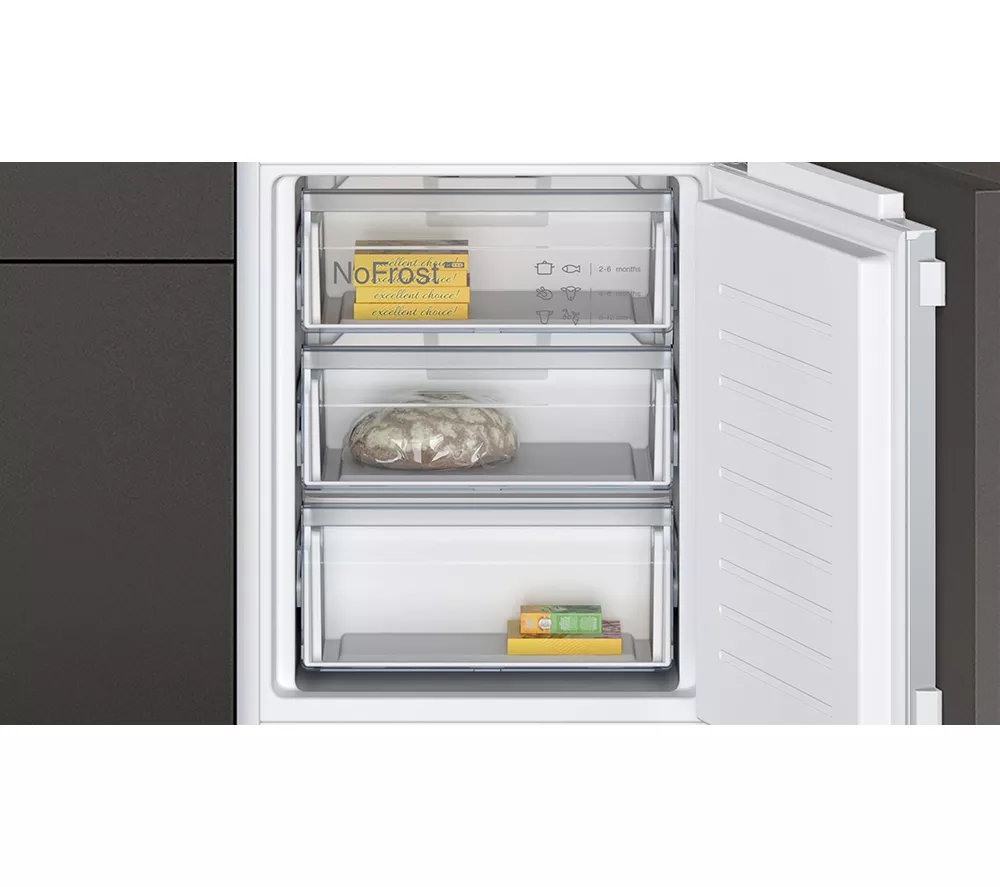 NEFF N30 KI7861FE0G Integrated 60 40 Fridge Freezer - Fixed Hinge