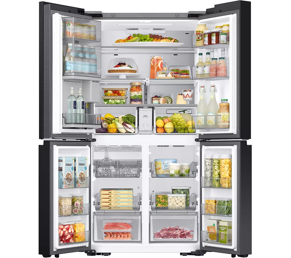 SAMSUNG Bespoke with See-Thru Door RF65DB970E22EU Smart Fridge Freezer - Black