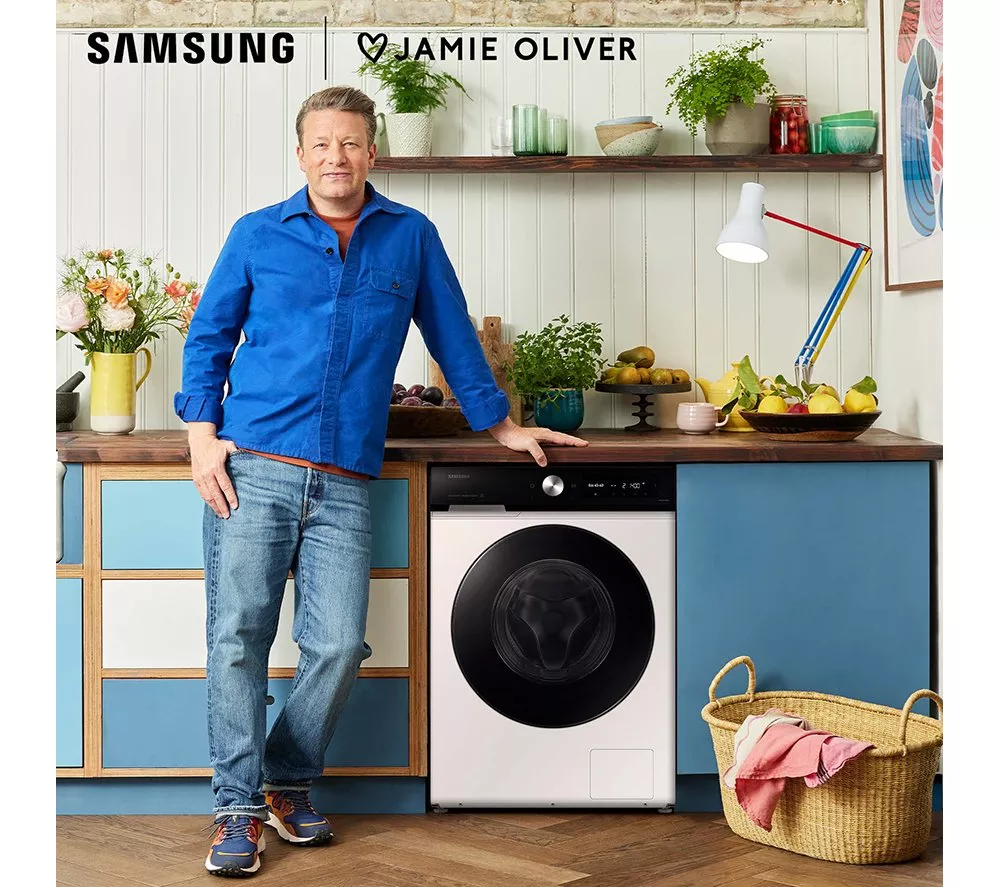 SAMSUNG Series 7 AI Energy AutoDose WW90DB7U94GBU1 WiFi-enabled 9 kg 1400 Spin Washing Machine - Black