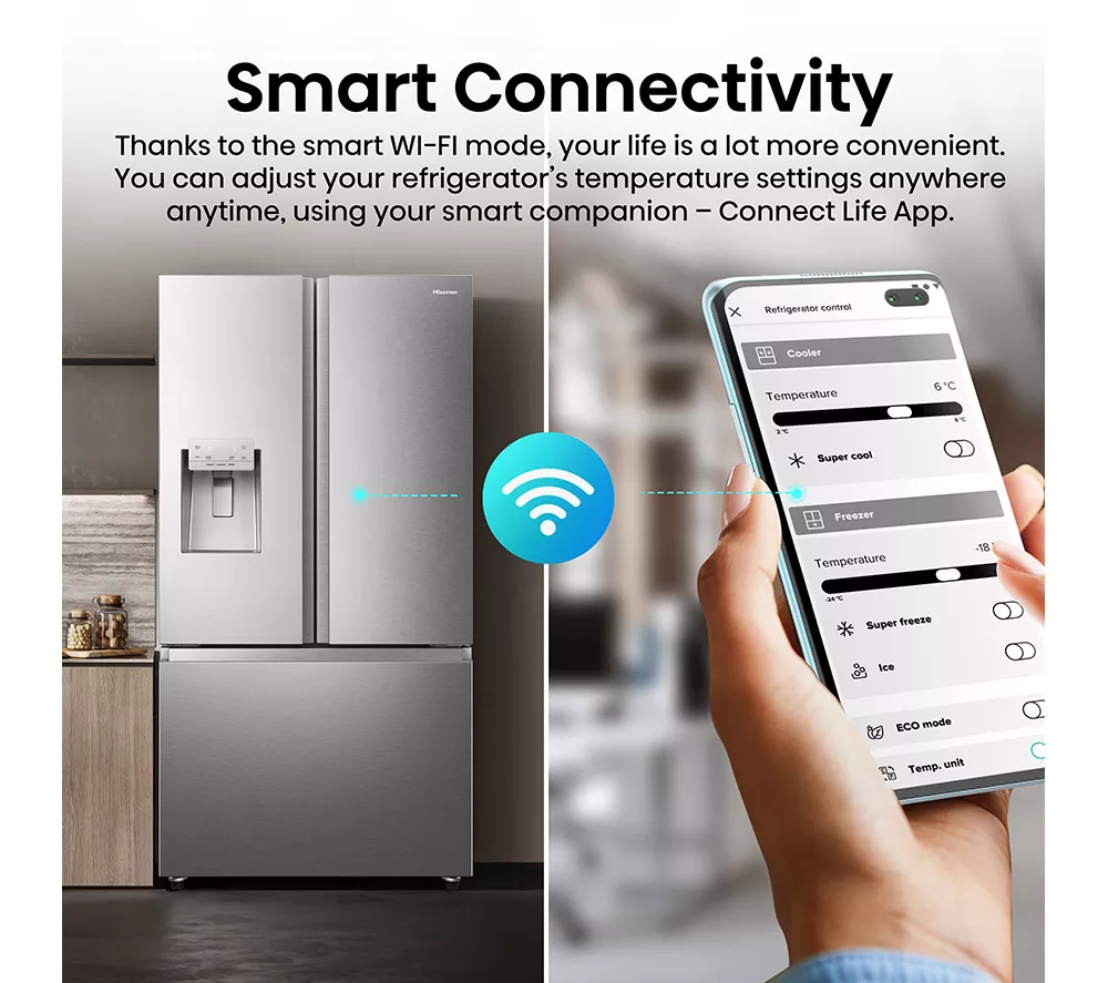 HISENSE RF793N4SASE Smart Fridge Freezer - Stainless Steel