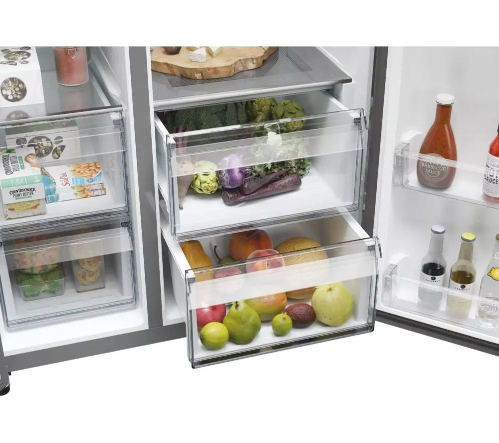 HAIER Series 7 HSW79F18ANMMUK American-Style Smart Fridge Freezer - Silver