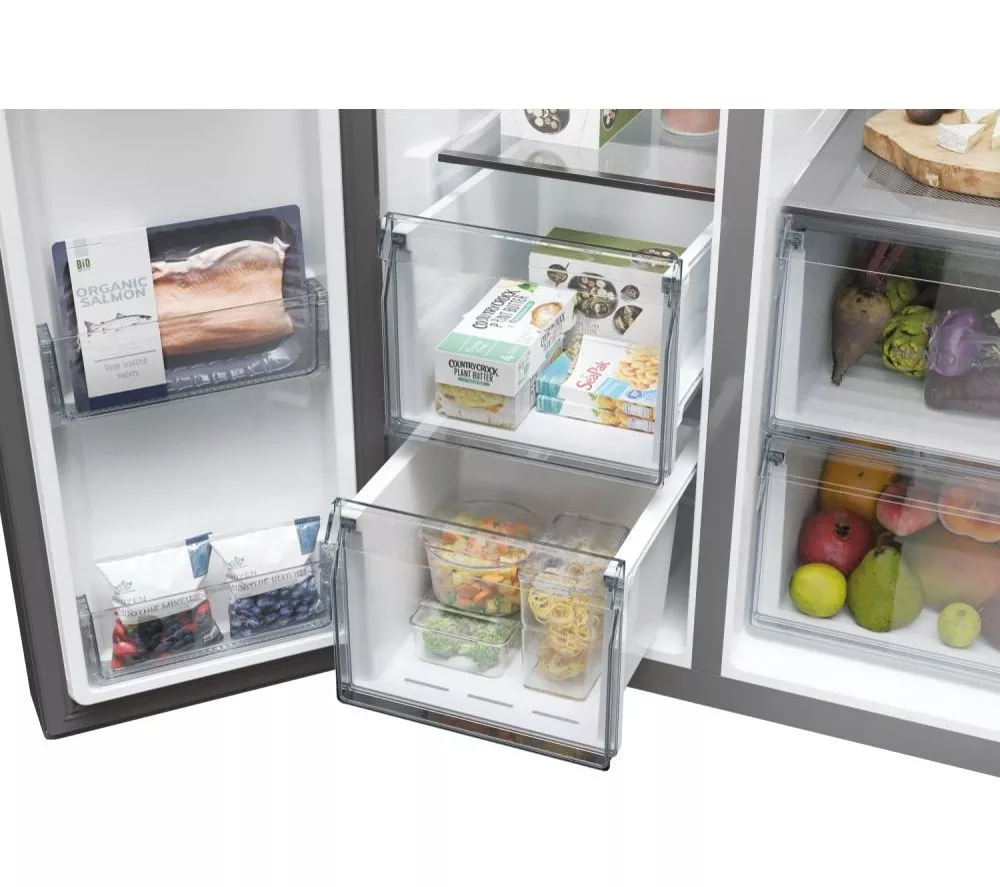 HAIER Series 7 HSW79F18ANMMUK American-Style Smart Fridge Freezer - Silver