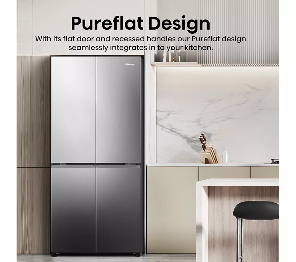 HISENSE PureFlat RQ5P470SAID Fridge Freezer - Silver Stainless Steel