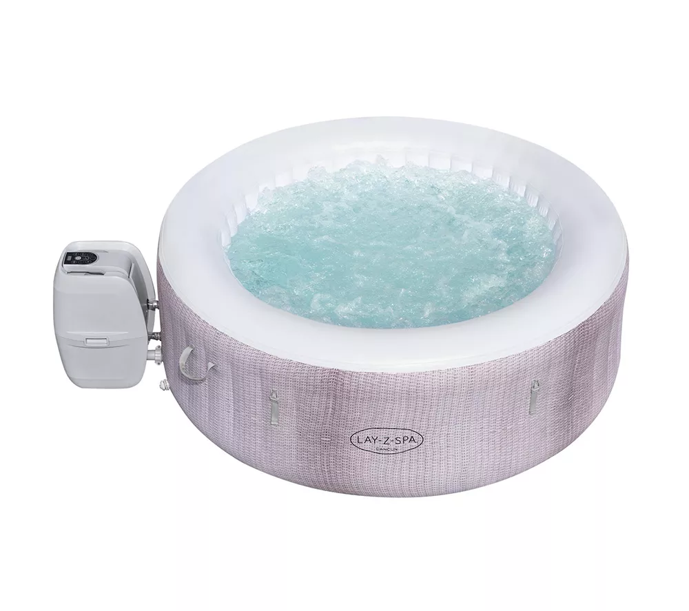 LAY-Z-SPA Cancun AirJet Inflatable Hot Tub - Grey Rattan