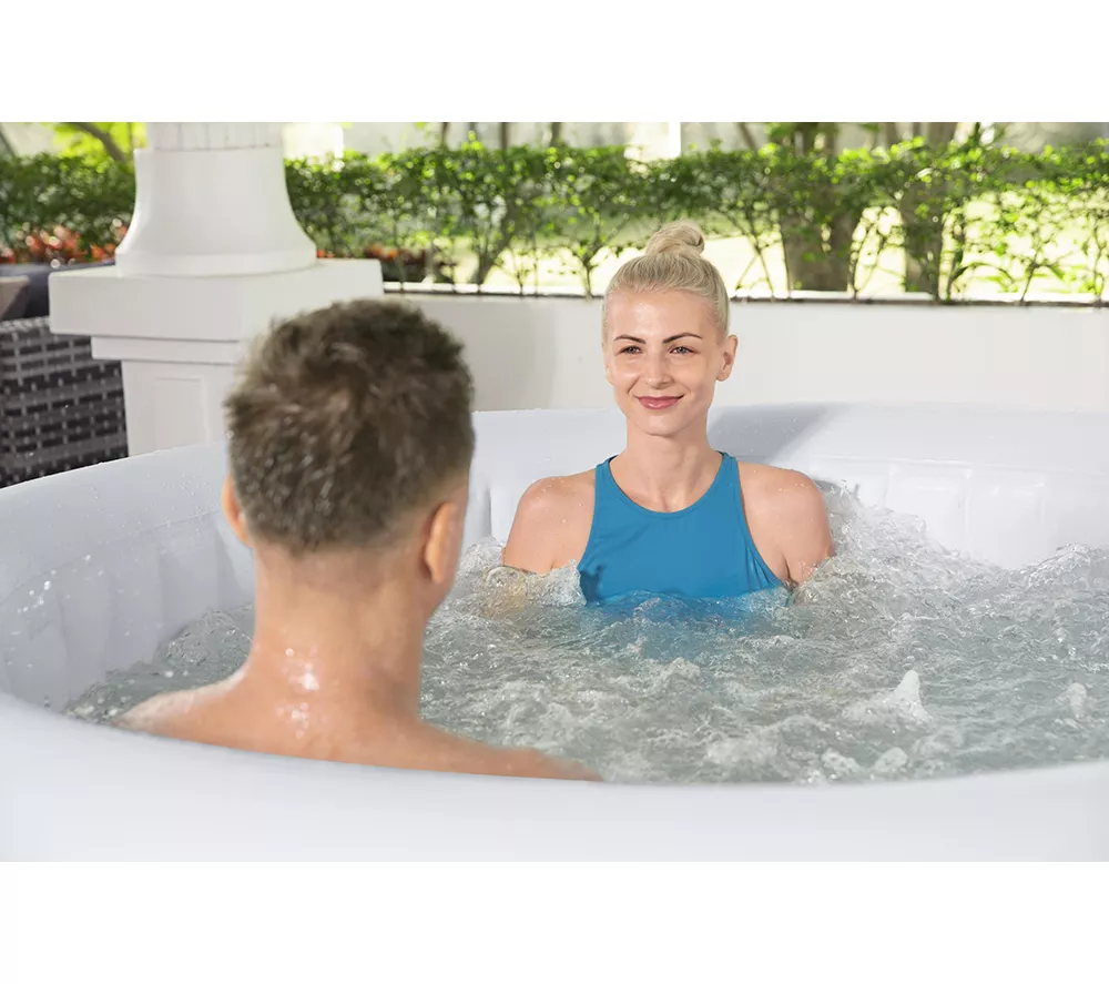 LAY-Z-SPA Cancun AirJet Inflatable Hot Tub - Grey Rattan