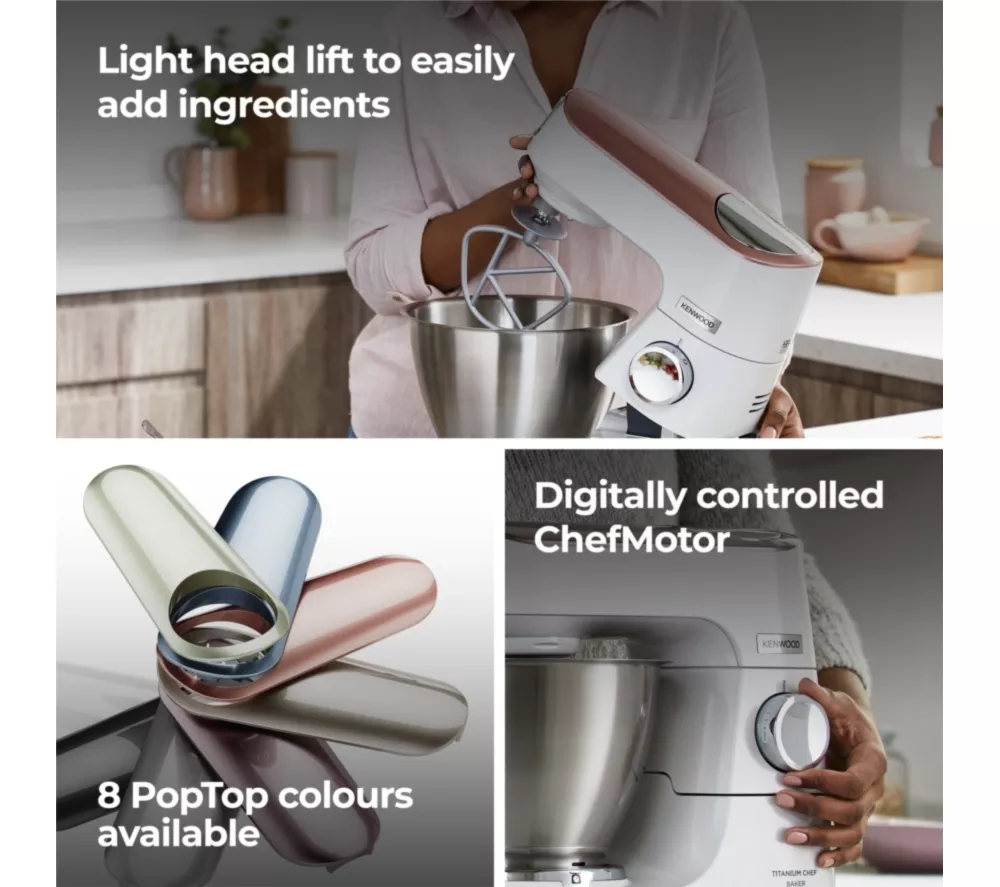 KENWOOD Titanium Chef Baker KVC65.001WH Stand Mixer - White