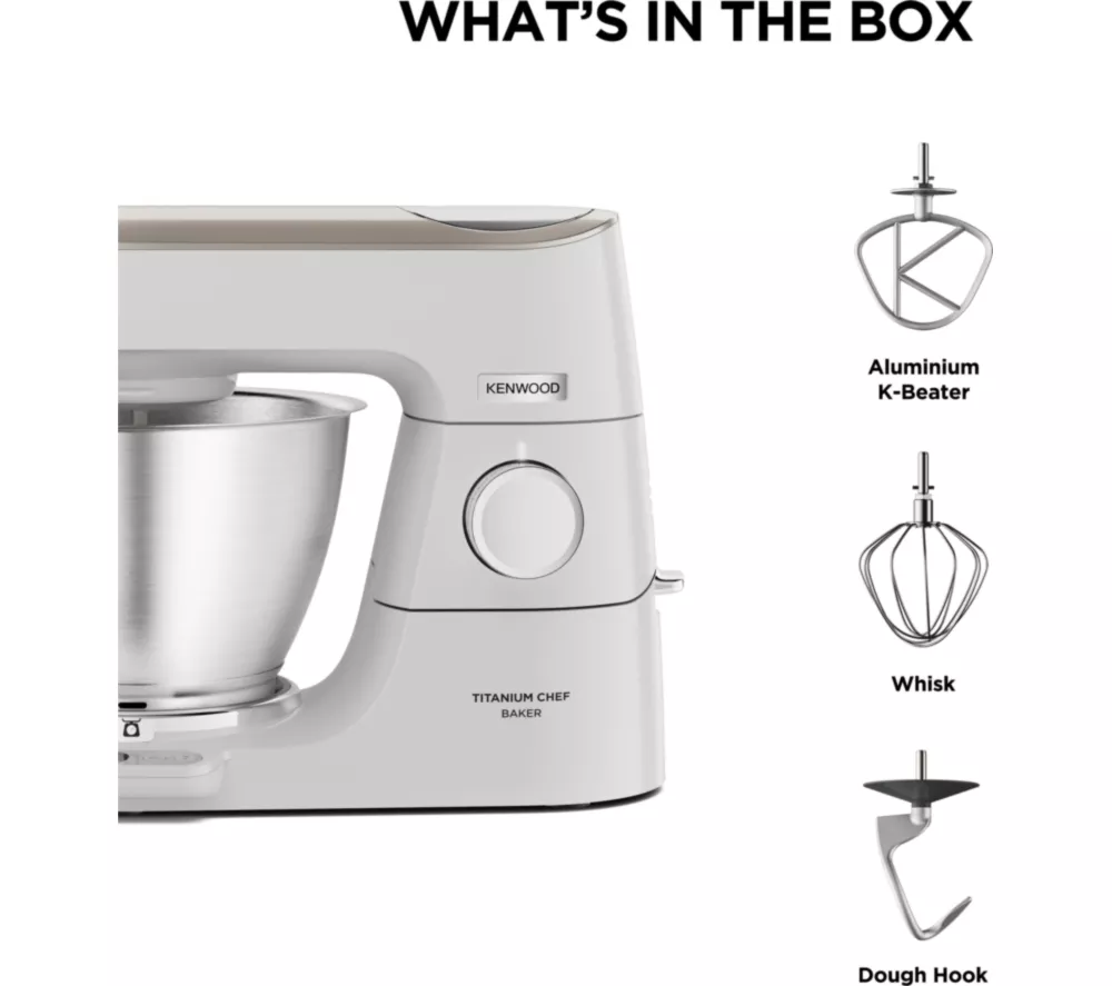 KENWOOD Titanium Chef Baker KVC65.001WH Stand Mixer - White