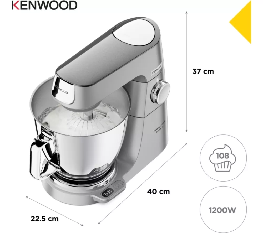 KENWOOD Titanium Chef Baker XL KVL85.004SI Stand Mixer – Silver