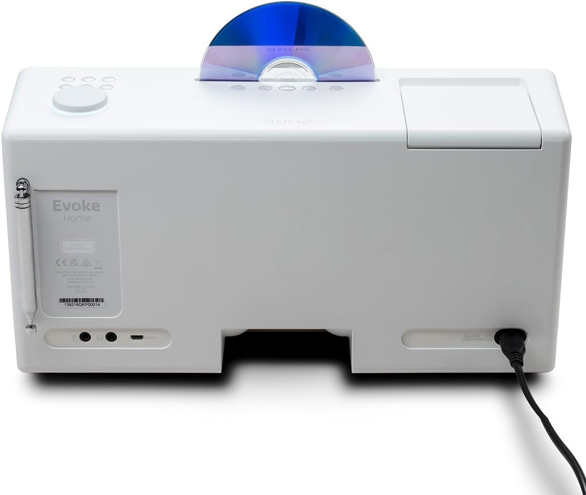 PURE Evoke Home DAB+ FM Smart Bluetooth Radio - Cotton White