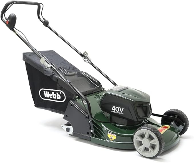 WEBB WERR17LIP Cordless Rotary Lawn Mower with 1 Battery - Green