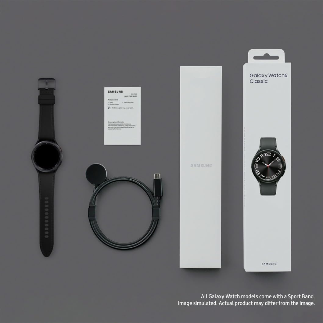 SAMSUNG Galaxy Watch6 Classic 5G with Bixby - Black 47 mm
