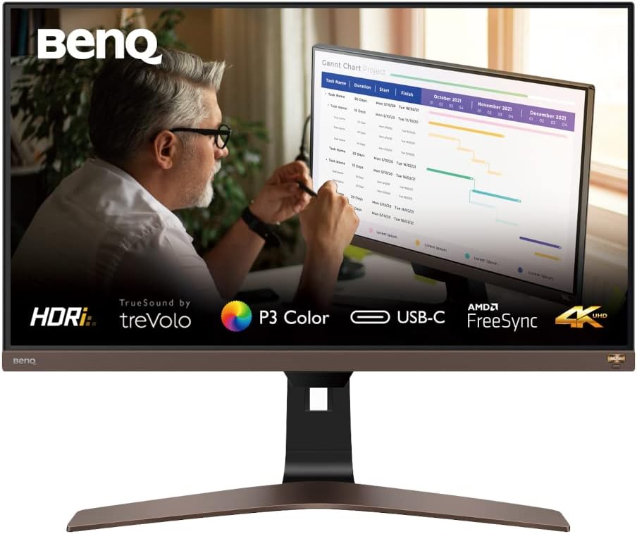 BENQ EW2880U 4K Ultra HD 28" IPS Monitor - Black & Brown