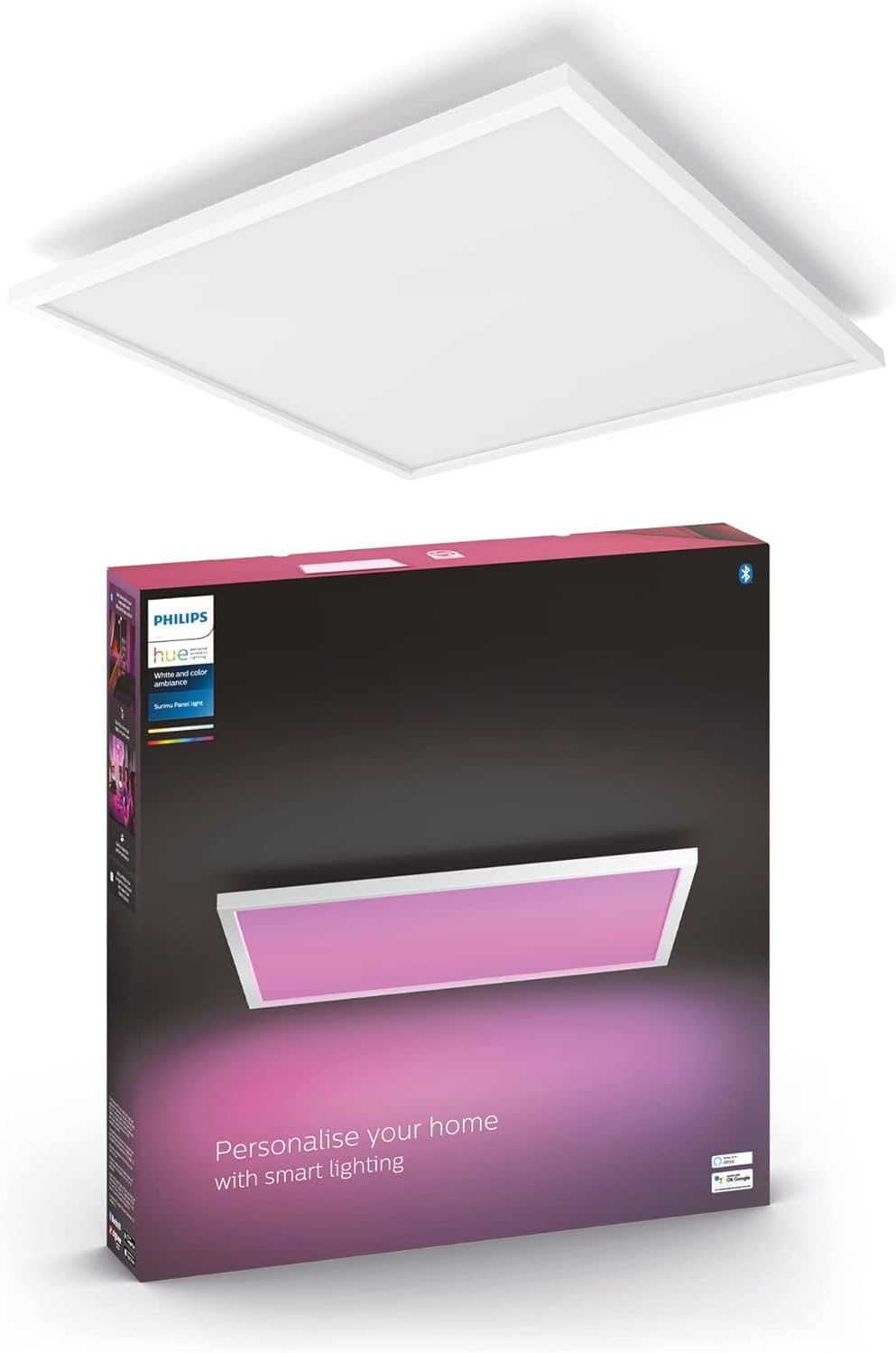 PHILIPS HUE White and Colour Rectangle Smart LED Ceiling Panel