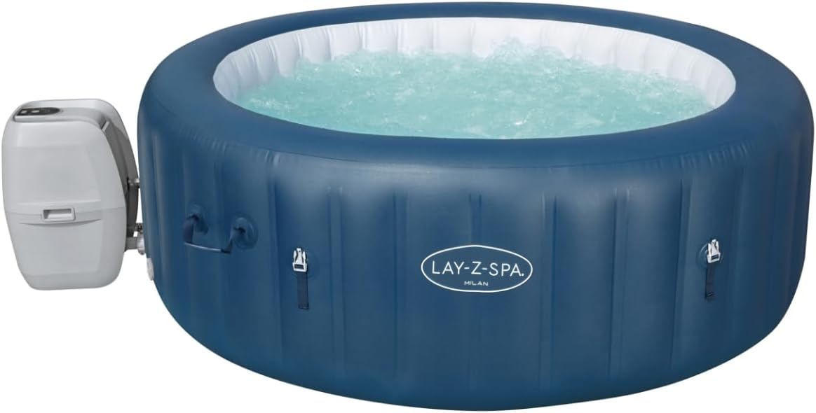 LAY-Z-SPA Milan AirJet Plus Inflatable Hot Tub - Blue