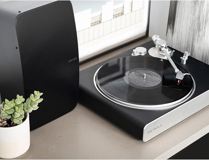 VICTROLA Stream Carbon for Sonos Belt Drive Turntable - Black & Silver