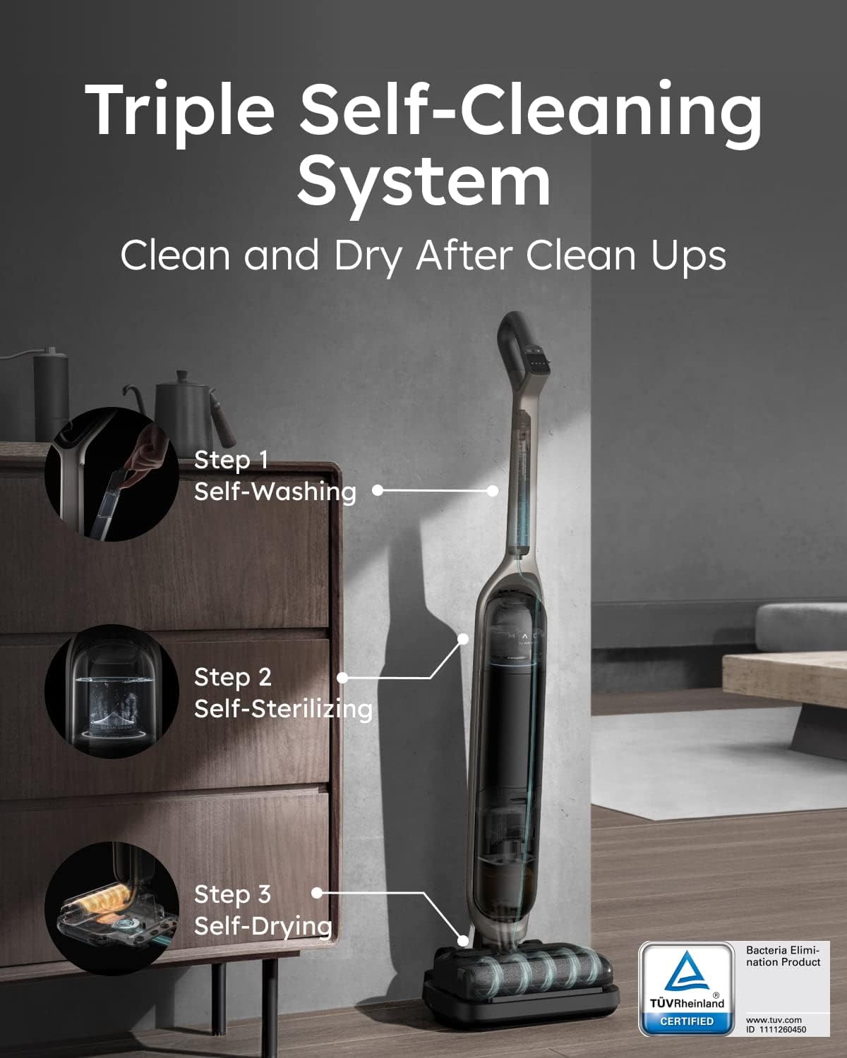 EUFY MACH V1 Ultra Cordless Upright Wet & Dry Vacuum Cleaner - Black