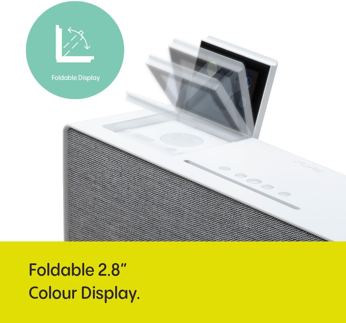 PURE Evoke Home DAB+ FM Smart Bluetooth Radio - Cotton White