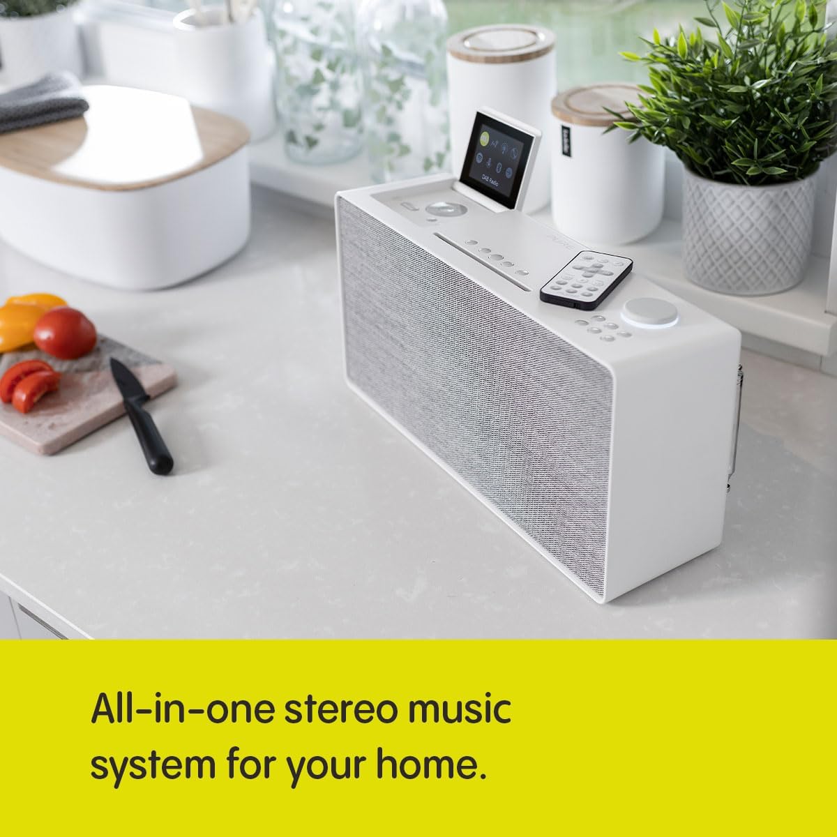 PURE Evoke Home DAB+ FM Smart Bluetooth Radio - Cotton White