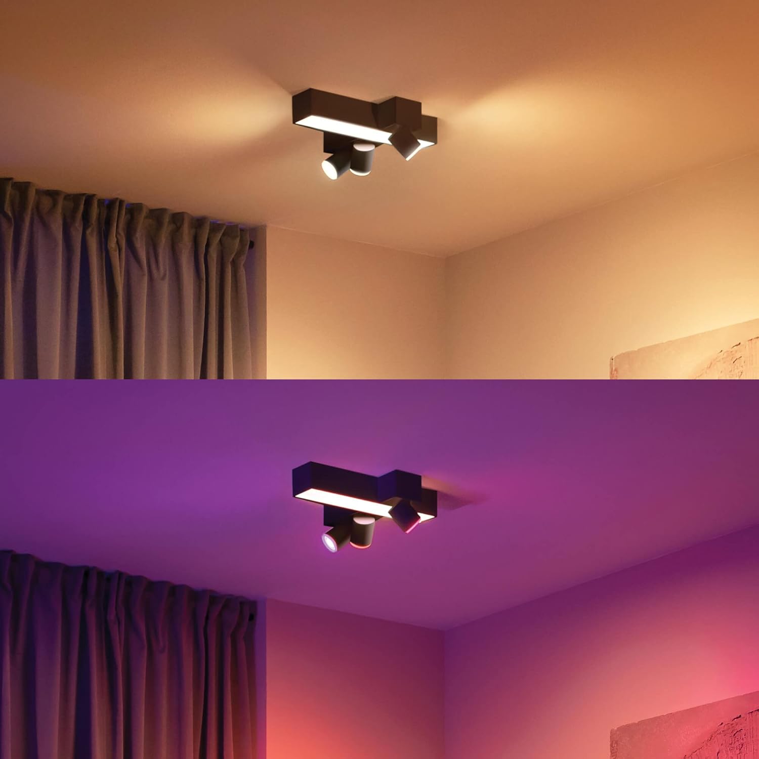 PHILIPS HUE Centris White and Colour Smart LED 3-Spot Ceiling Light