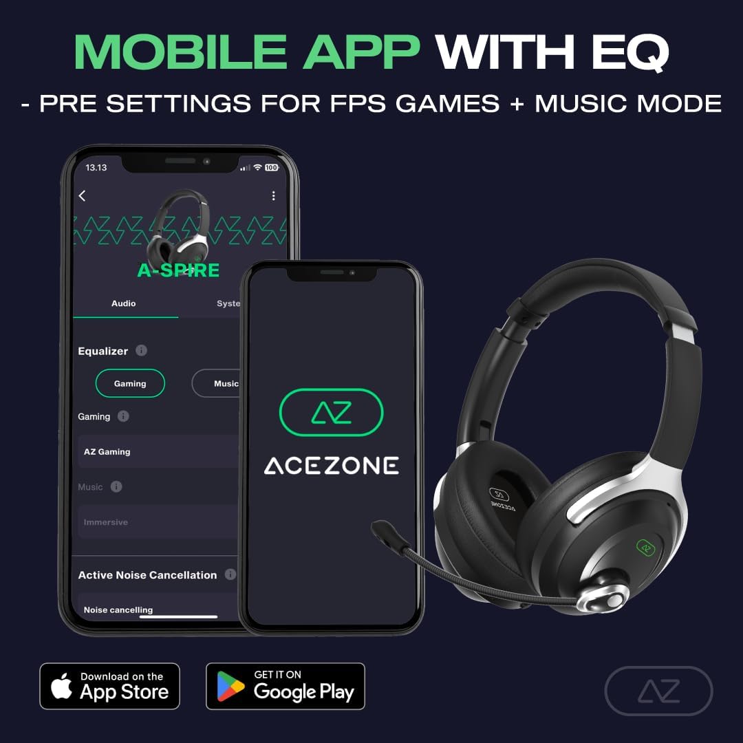 ACEZONE A-Spire Noise-Cancelling Gaming Headset - Black