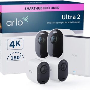 ARLO Ultra 2 4K Ultra HD WiFi Security Camera System - 2 Cameras  Black