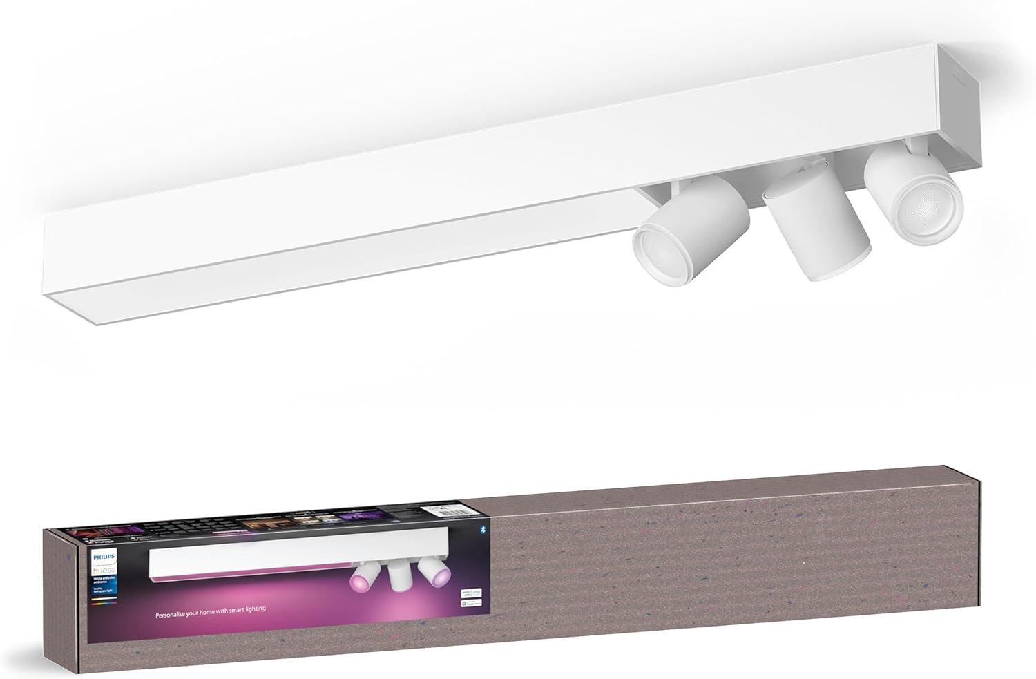 PHILIPS HUE White & Colour Ambiance Centris Ceiling Light - 3 Spot White