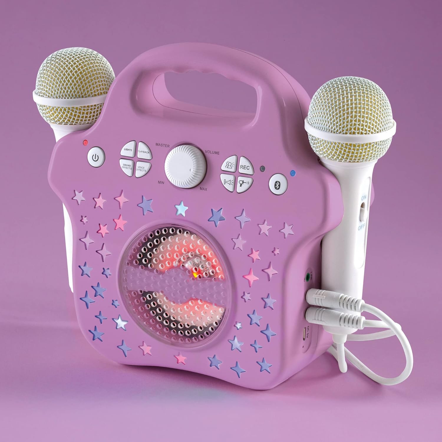 DAEWOO AVS1547 Bluetooth Karaoke System - Pink