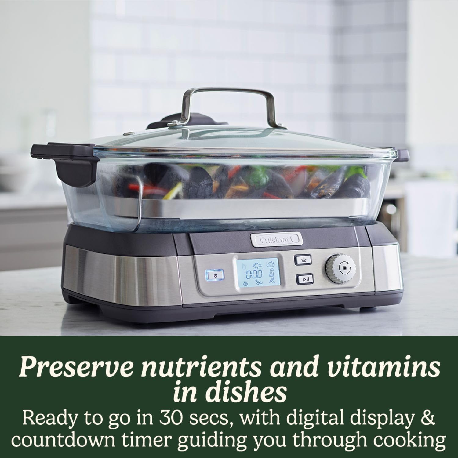 CUISINART CookFresh STM1000U Steamer - Silver & Black