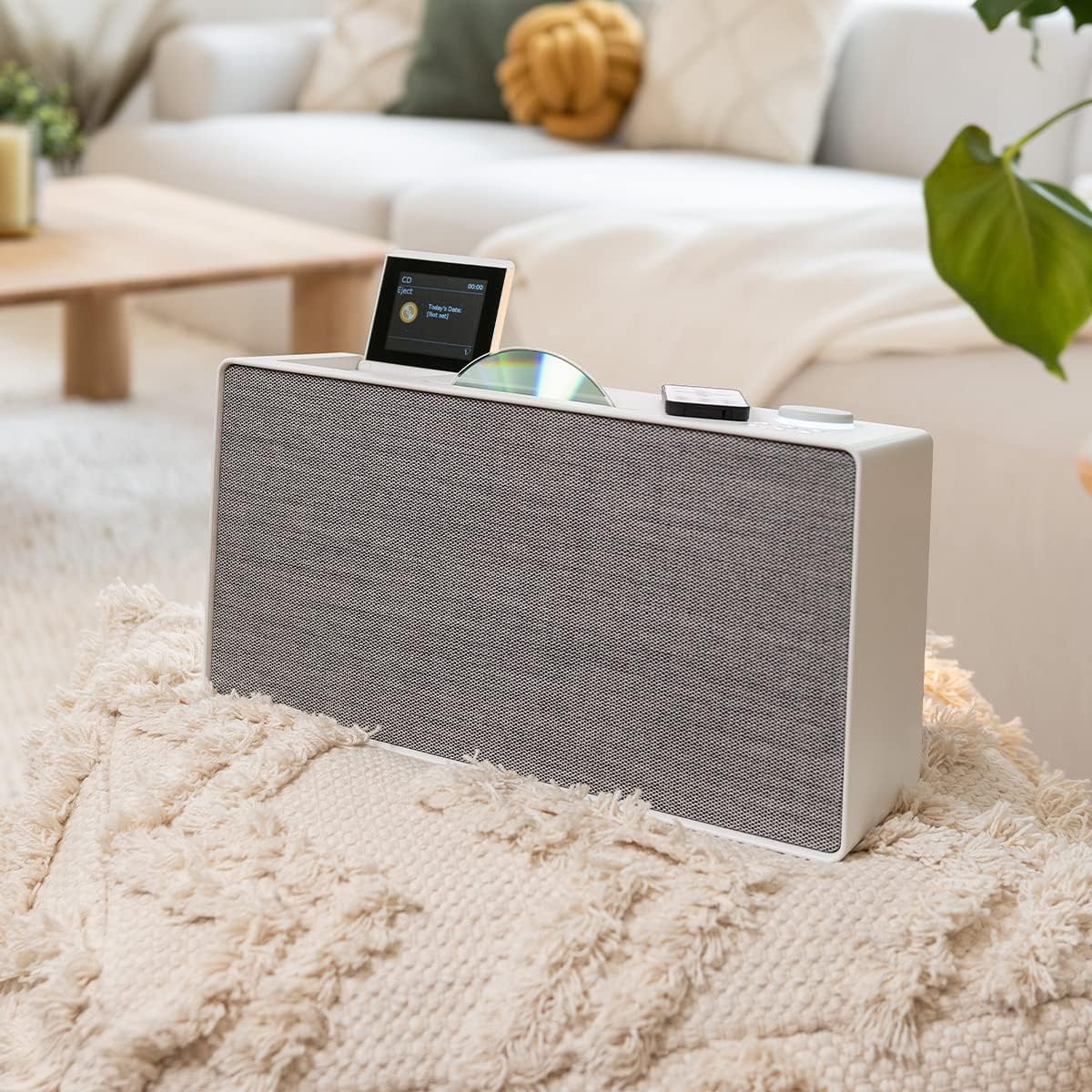 PURE Evoke Home DAB+ FM Smart Bluetooth Radio - Cotton White