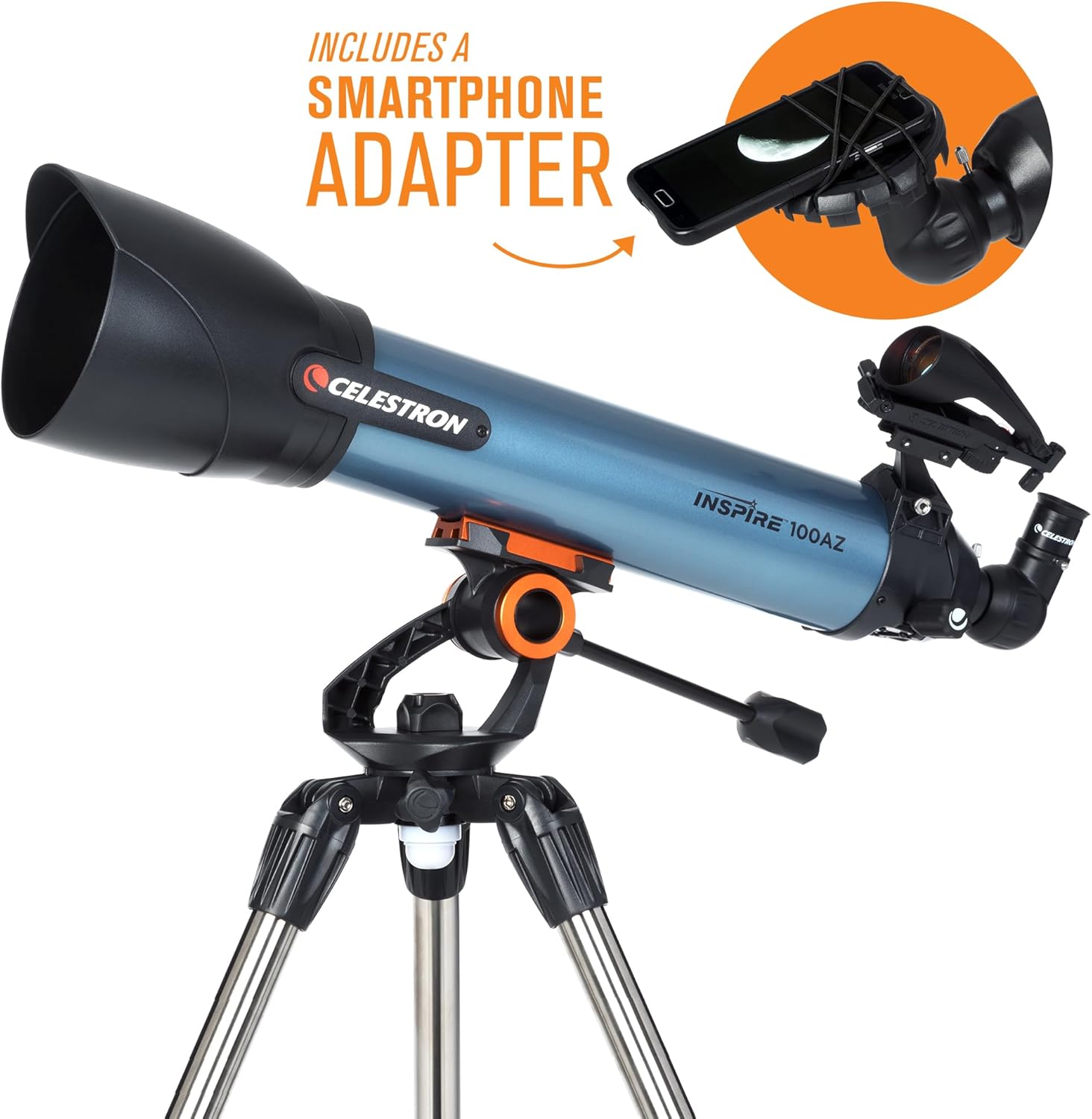 CELESTRON Inspire 100 22403-CGL Refractor Telescope - Black & Blue